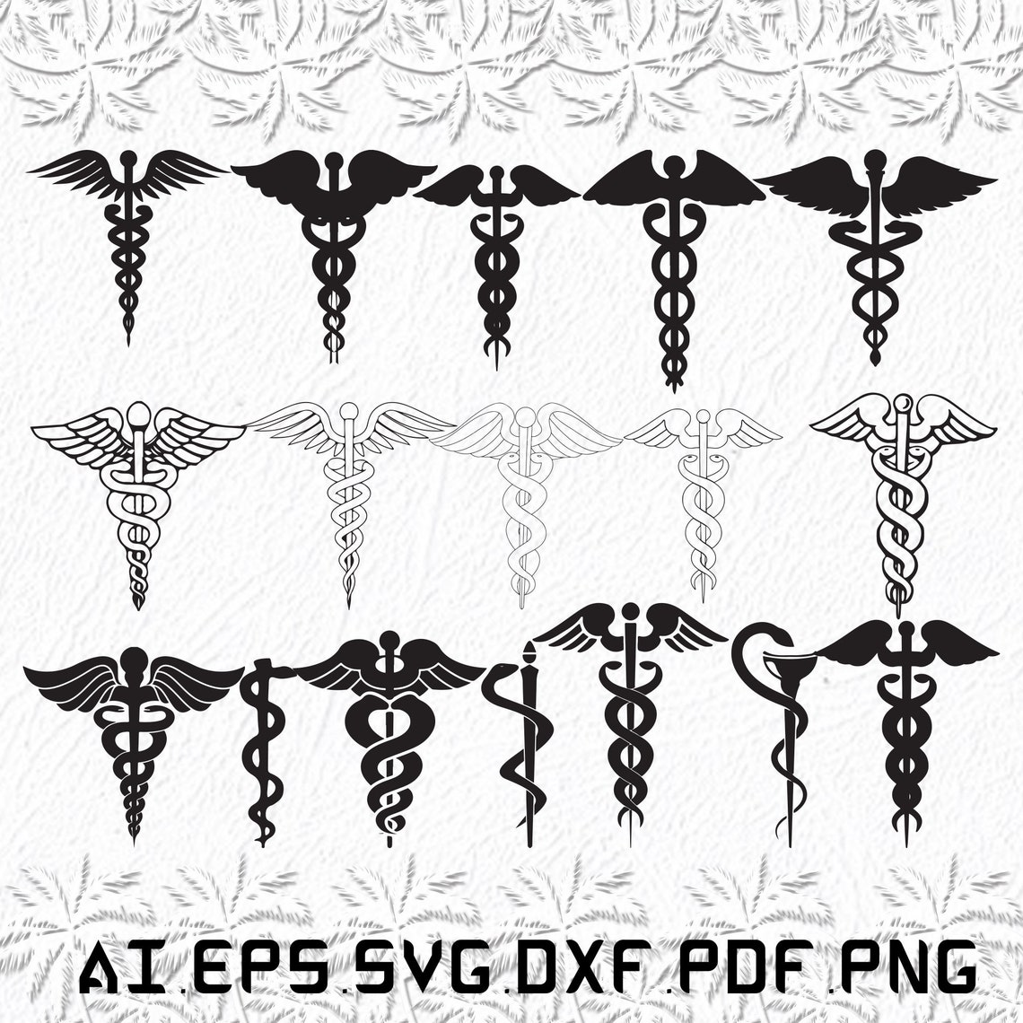 Caduceus Symbol Svg Caduceus Svg Symbol Svg Medical Snake - Etsy