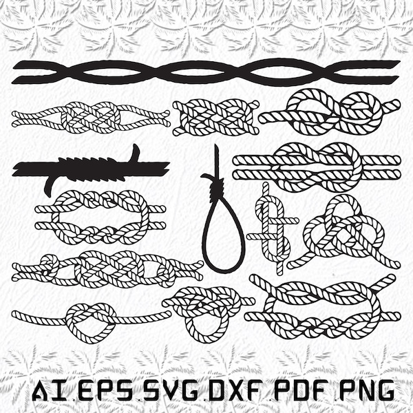 Corde noeud svg, corde noeuds svg, svg corde, noeud, cordes, SVG, ai, pdf, eps, svg, dxf, png