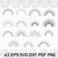 1332 -sunburst SVG Bundle/ Svg Bundle/vintage Sunbursts Half/heart Svg ...