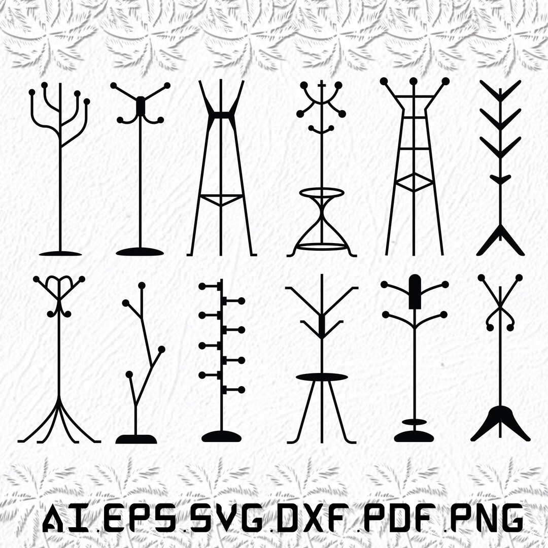 Coat Stand Svg, Coat Stands Svg, Coat Svg, Coats, Stand, SVG, Ai, Pdf, Eps, Svg, Dxf, Png Etsy