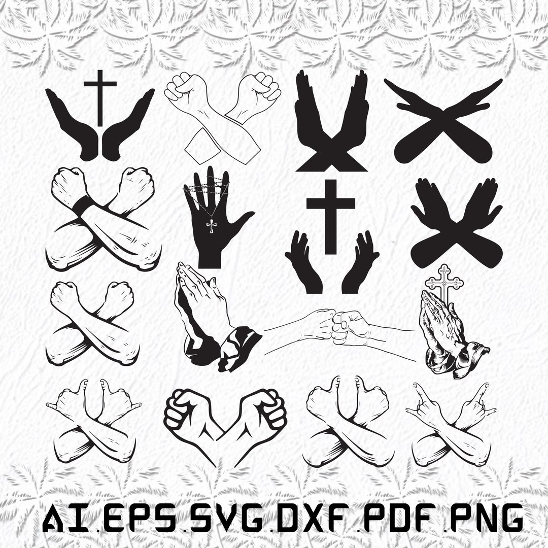 Cross Hand Svg, Cross Hands Svg, Jesus Svg, Cross, Hand, SVG, Ai, Pdf