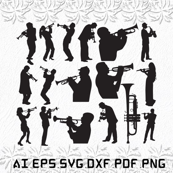 Trumpet Player Svg Trumpet Players Svg Trumpet Svg Players Etsy