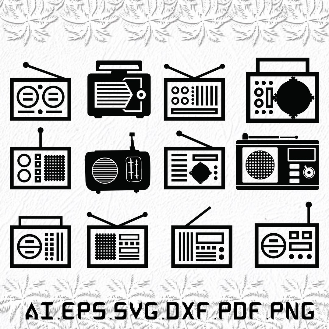 Radio Svg, Radios Svg, Song Svg, Man, Woman, SVG, Ai, Pdf, Eps, Svg