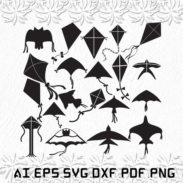 Kite svg, Kites svg, Kitesurf svg, sports, game, SVG, ai, pdf, eps, svg, dxf, png