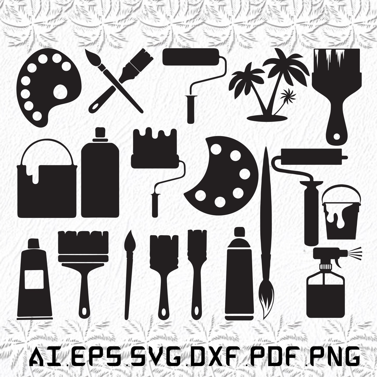 Paint Icons Set Svg Paint Icons Sets Svg Paint Icon Svg Etsy Canada