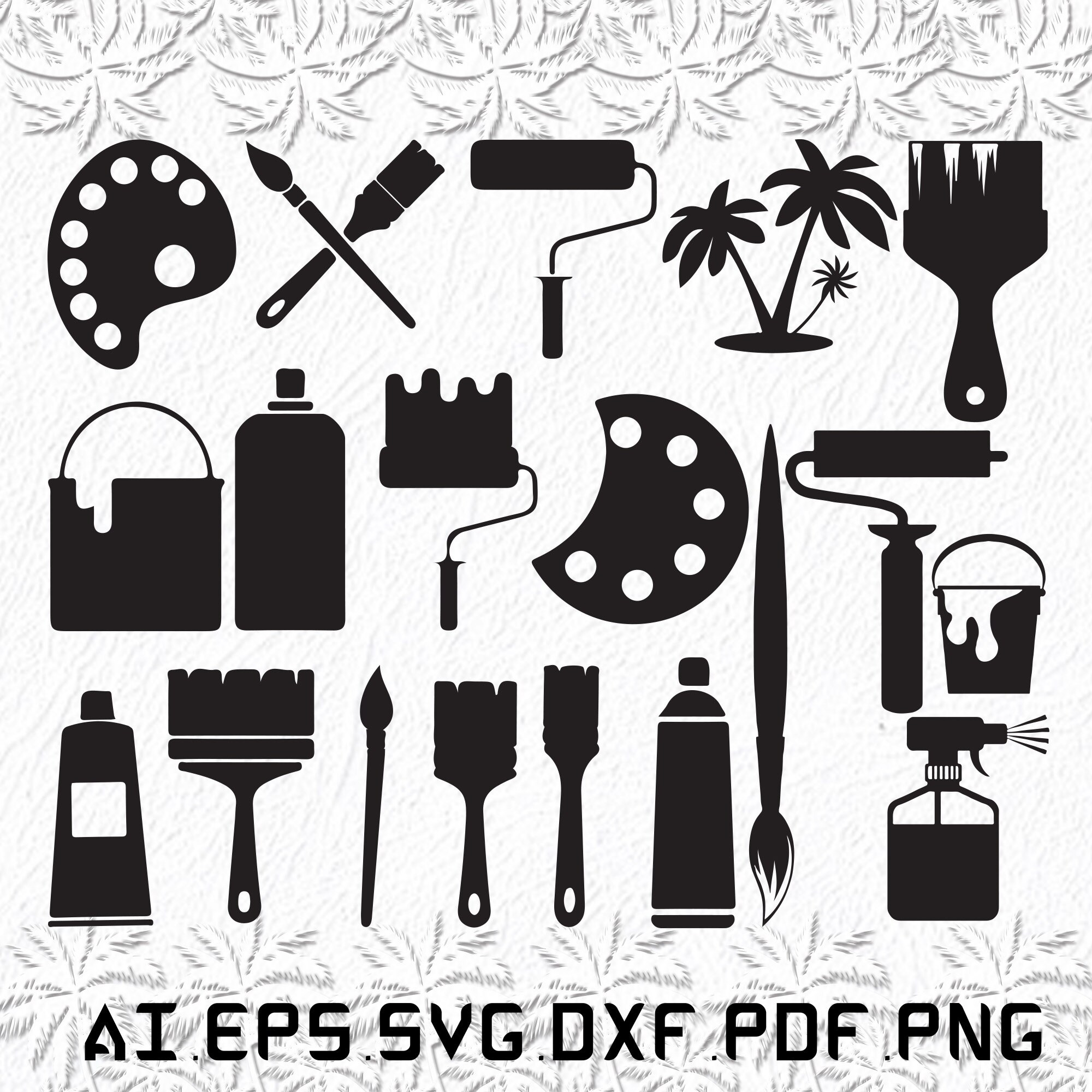 Paint Icons Set Svg Paint Icons Sets Svg Paint Icon Svg Etsy Canada