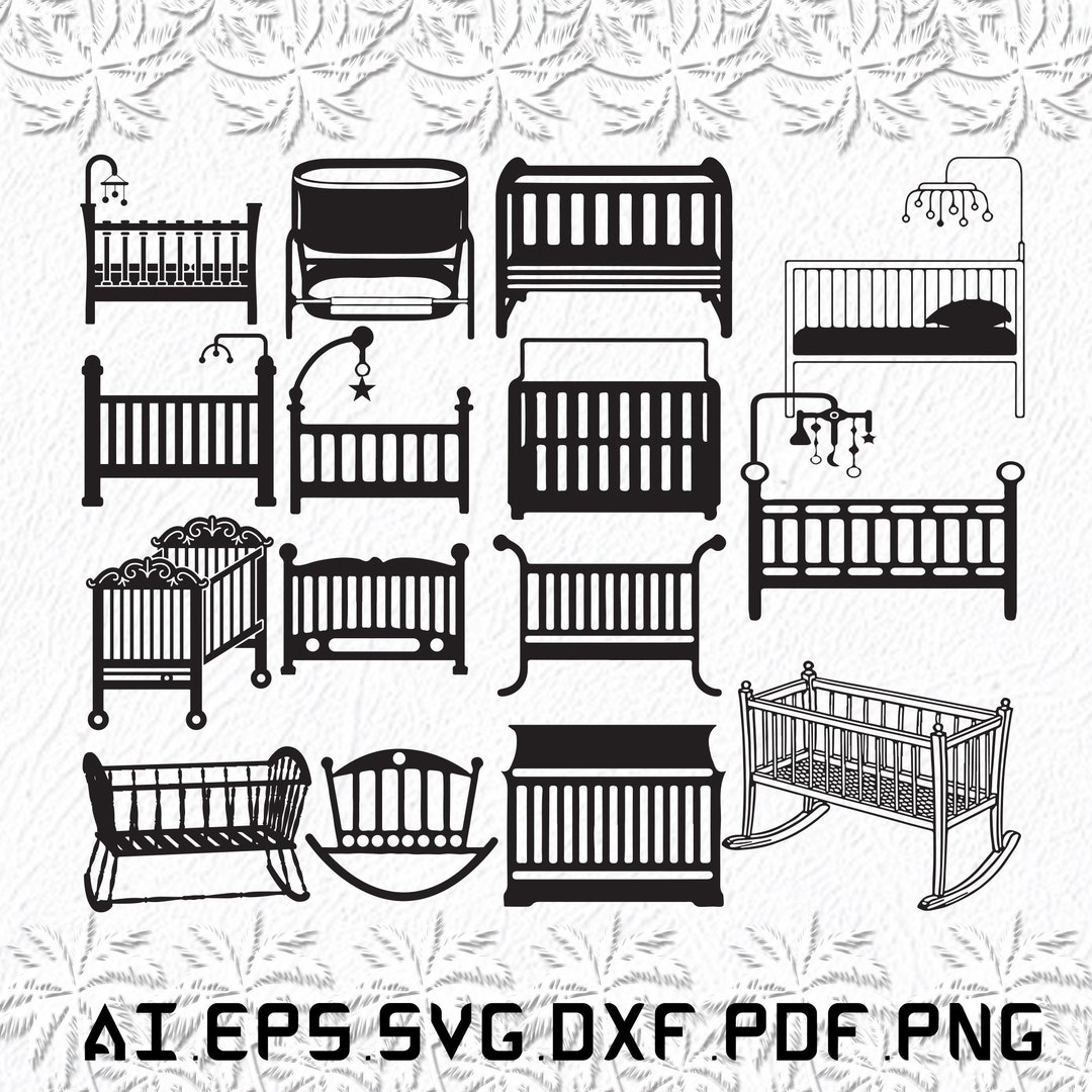 Baby Crib Svg, Baby Svg, Crib Svg, Room, Kid, SVG, Ai, Pdf, Eps, Svg, Dxf, Png Etsy