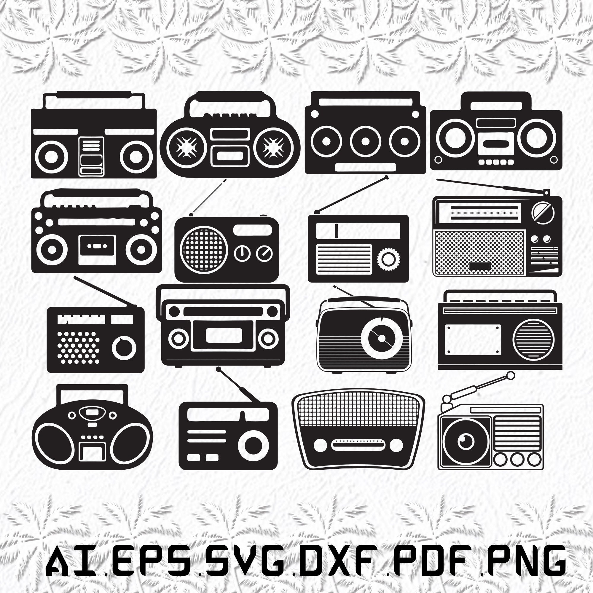 Radio Svg, Radios Svg, Music Svg, Audio, Song, SVG, Ai, Pdf, Eps, Svg