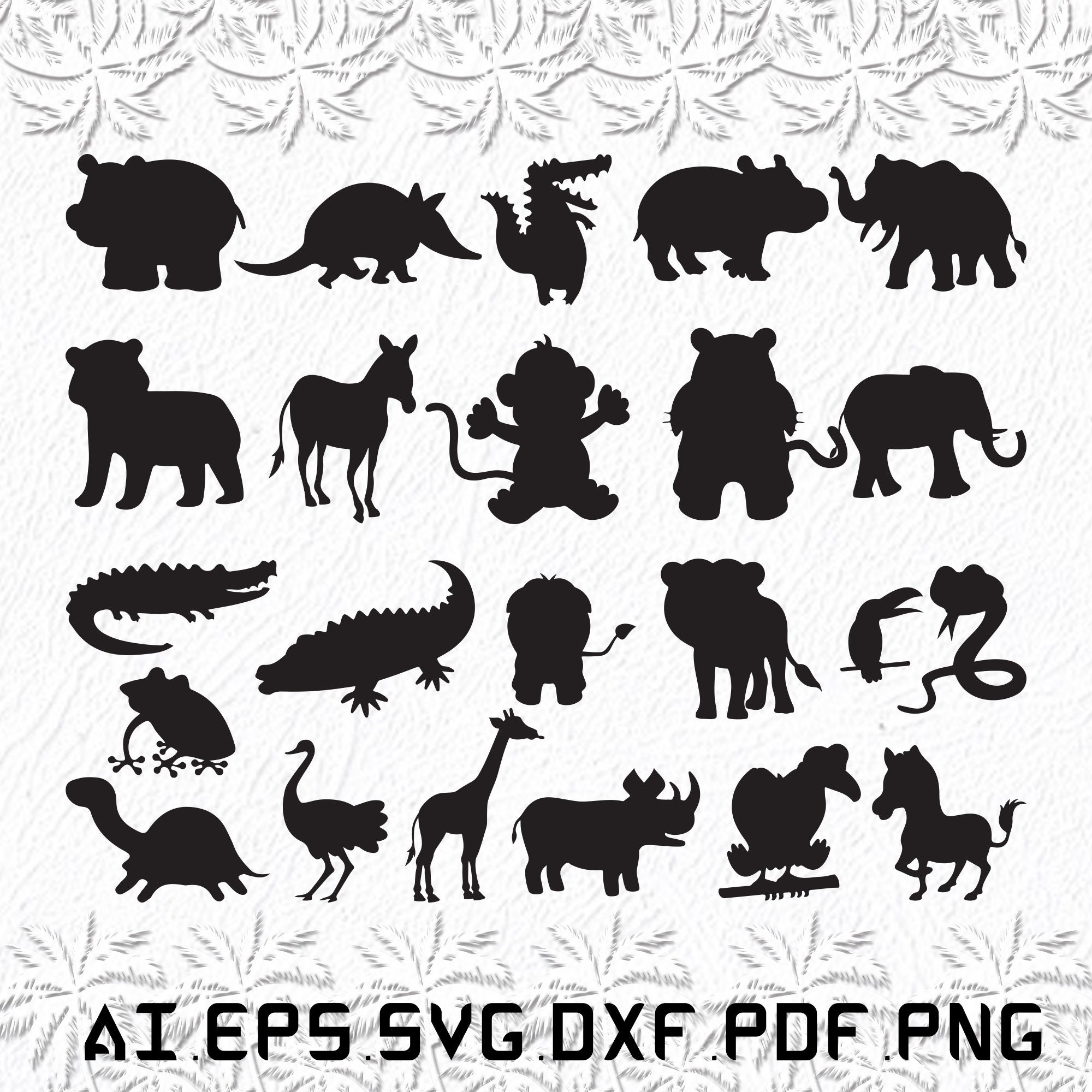 Cartoon Animals Svg Cartoon Animal Svg Cartoon Svg Animals Etsy