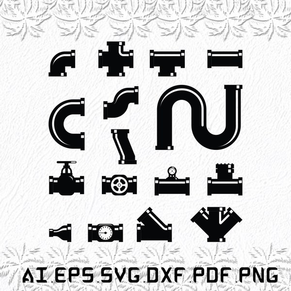 Pipe Fittings svg, Pipe Fitting svg, Pipe svg, Pipe, Fittings, SVG, ai, pdf, eps, svg, dxf, png