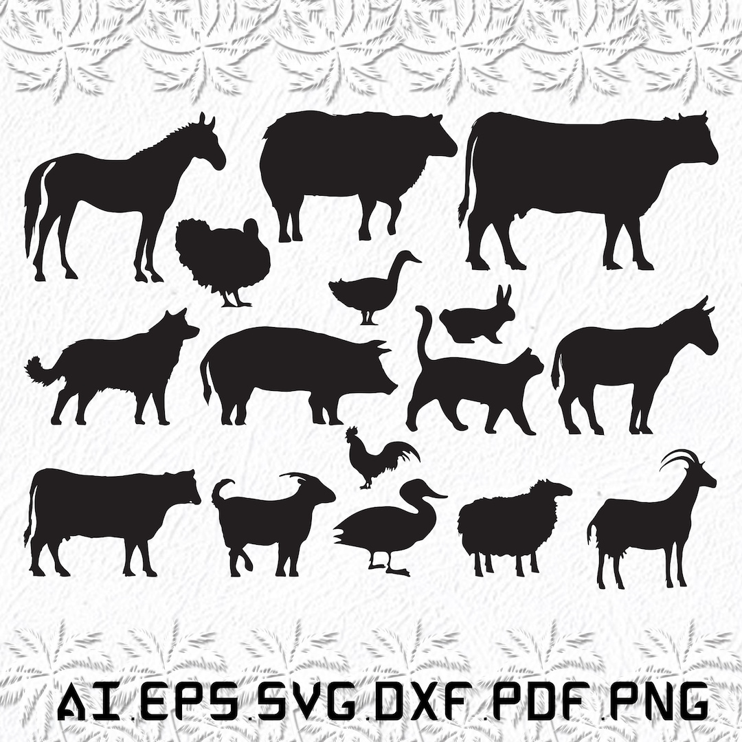 Farm Animals Svg, Farm Animal Svg, Farm Svg, Animals, Animal, SVG, Ai