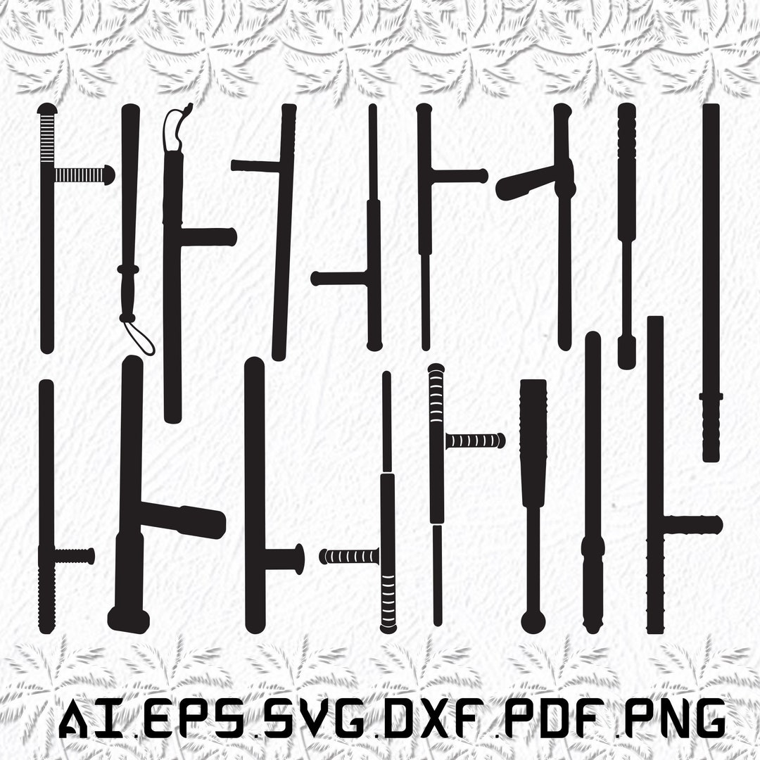 Police Baton Svg Police Batons Svg Police Svg Baton Etsy