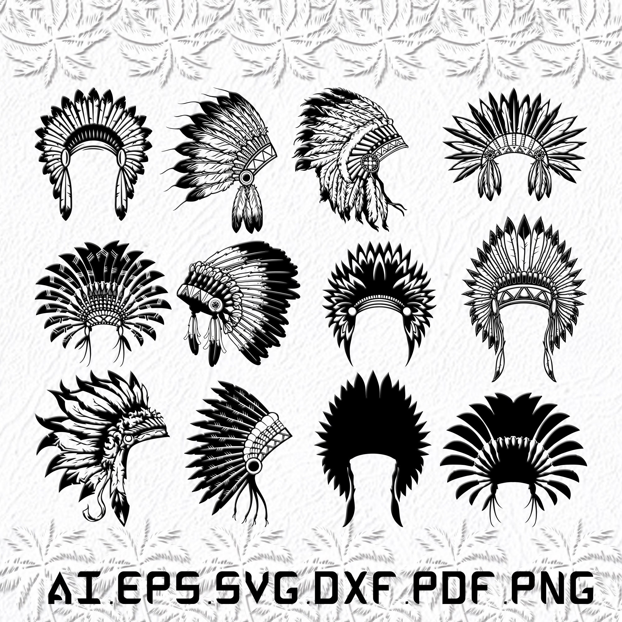 Buy Headdress Svg Indian Svg Indian Headdress Svg Native Online in India   Etsy