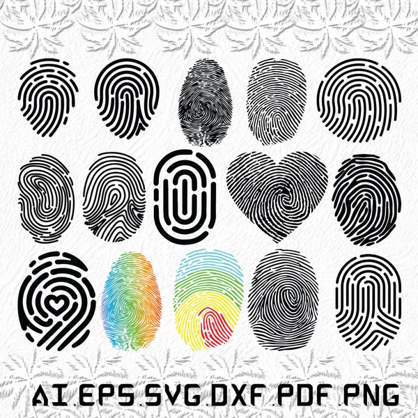 Fingerprint svg, man Fingerprint svg, Thumbprint svg, Thumb Print, Instant, SVG, ai, pdf, eps, svg, dxf, png