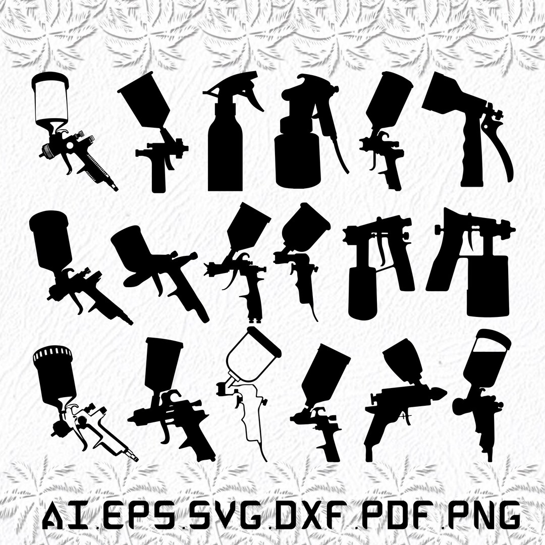 Spray Gun Svg, Spray Paint Svg, Spray Svg, Gun, Paint, SVG, Ai, Pdf