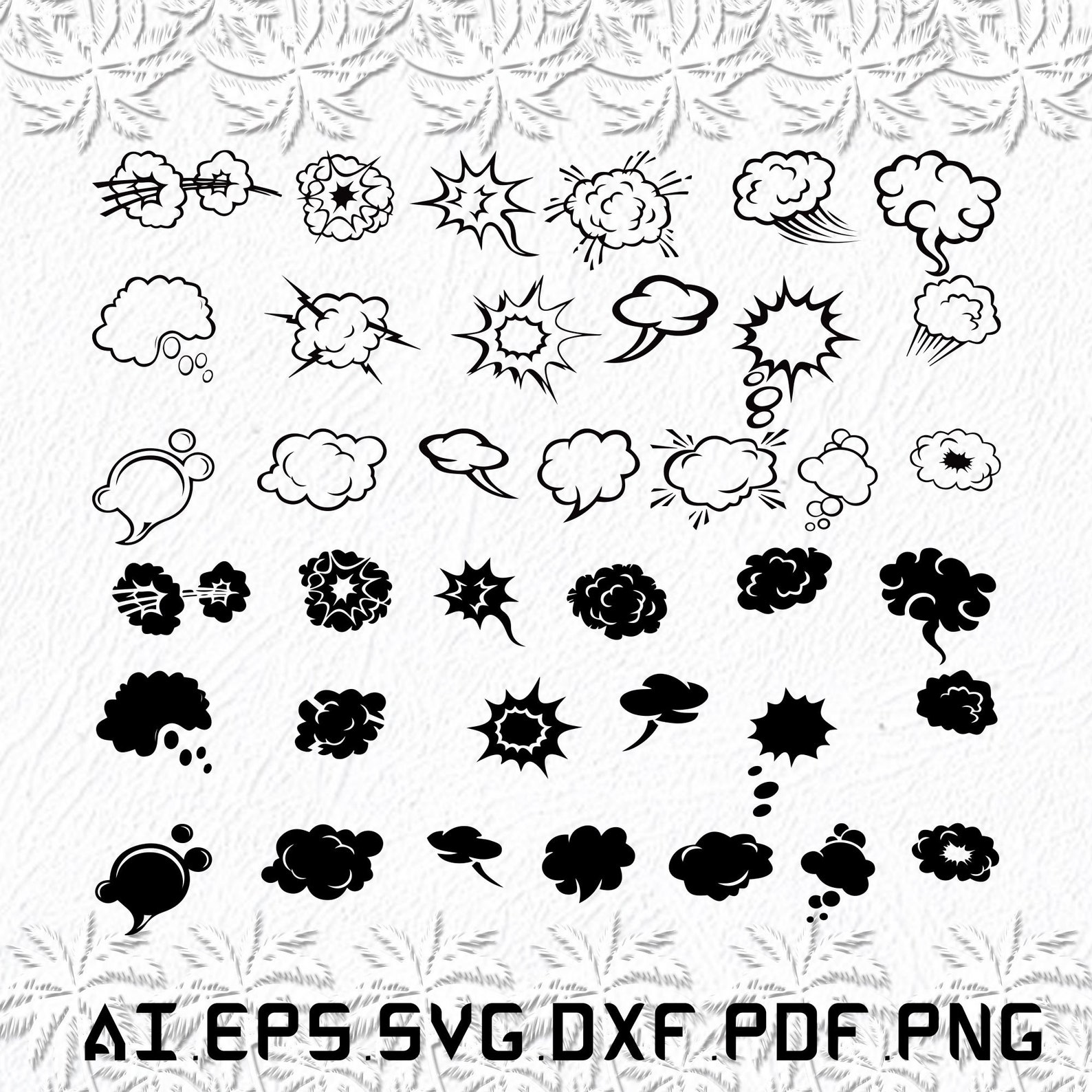 Bubbles svg Speech bubbles svg Comic bubbles svg Bubble Etsy