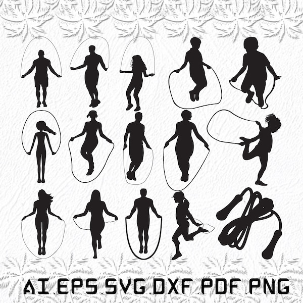 Jumping Rope svg, Jumping svg, Jumpings svg, Rope, Jump, SVG, ai, pdf, eps, svg, dxf, png