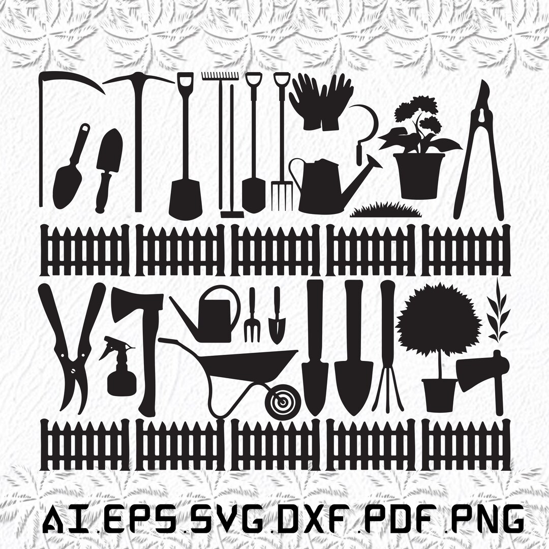 Gardening Tools Svg, Gardening Svg, Tools Svg, Tool, Garden, SVG, Ai