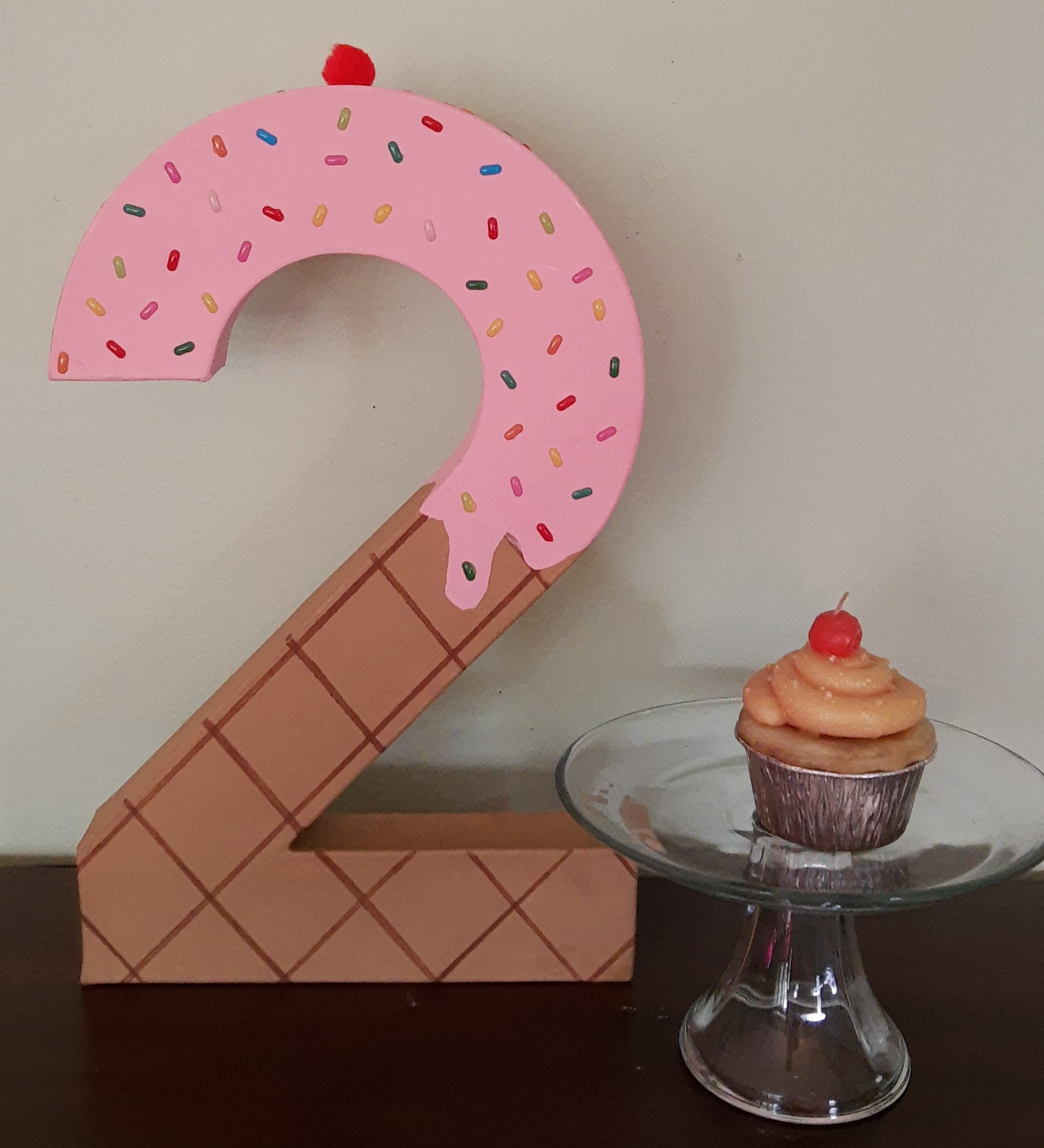 Ice Cream Cone Paper Mache Numbers 16.5 inches Etsy