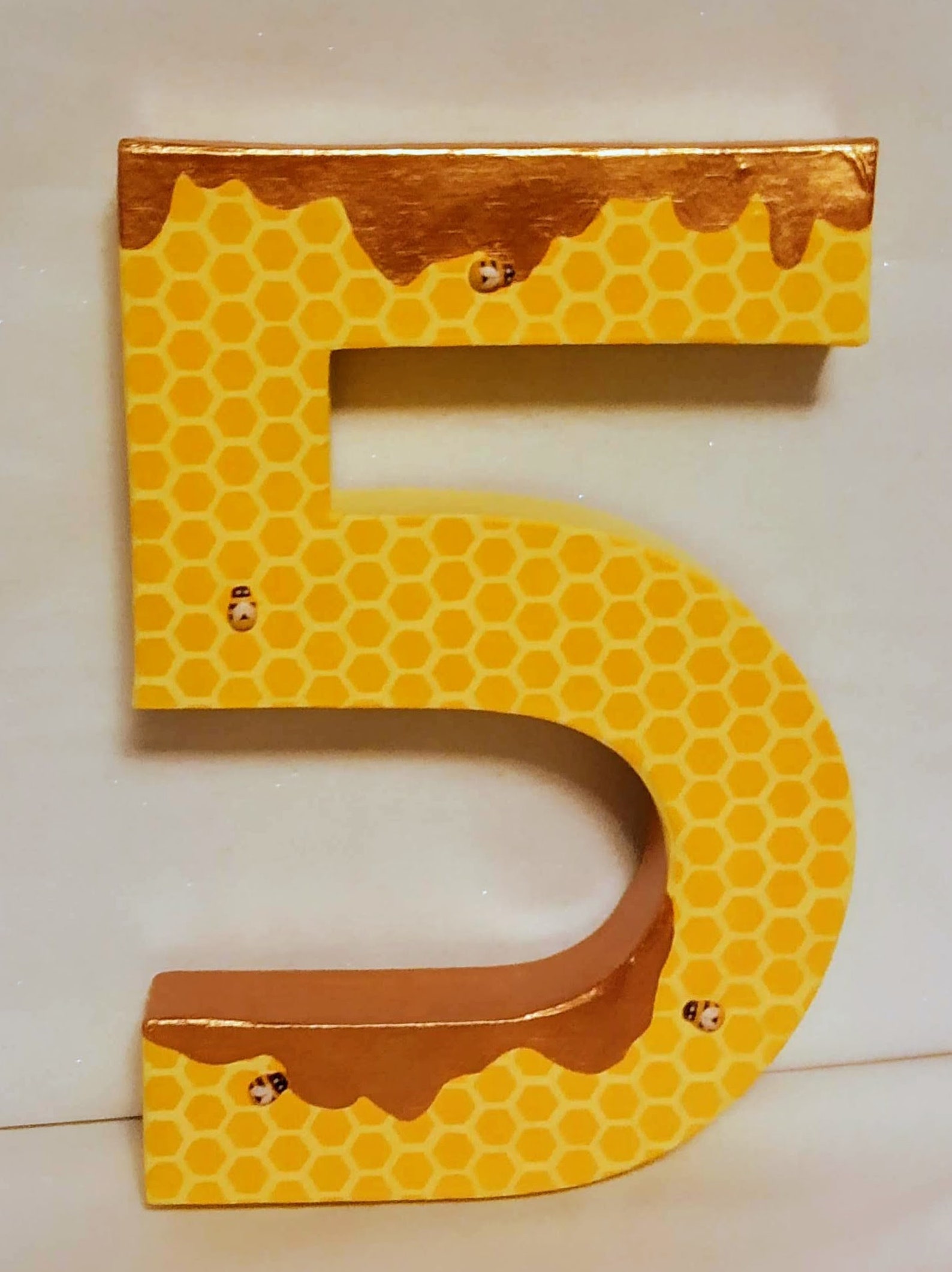 Bumble Bee Paper Mache Numbers 16.5 Inches Etsy