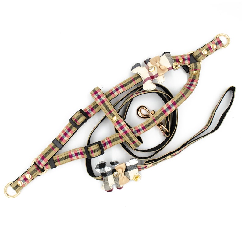 Burberry Style Deluxe Dog Leash e Harness Set per cani Etsy