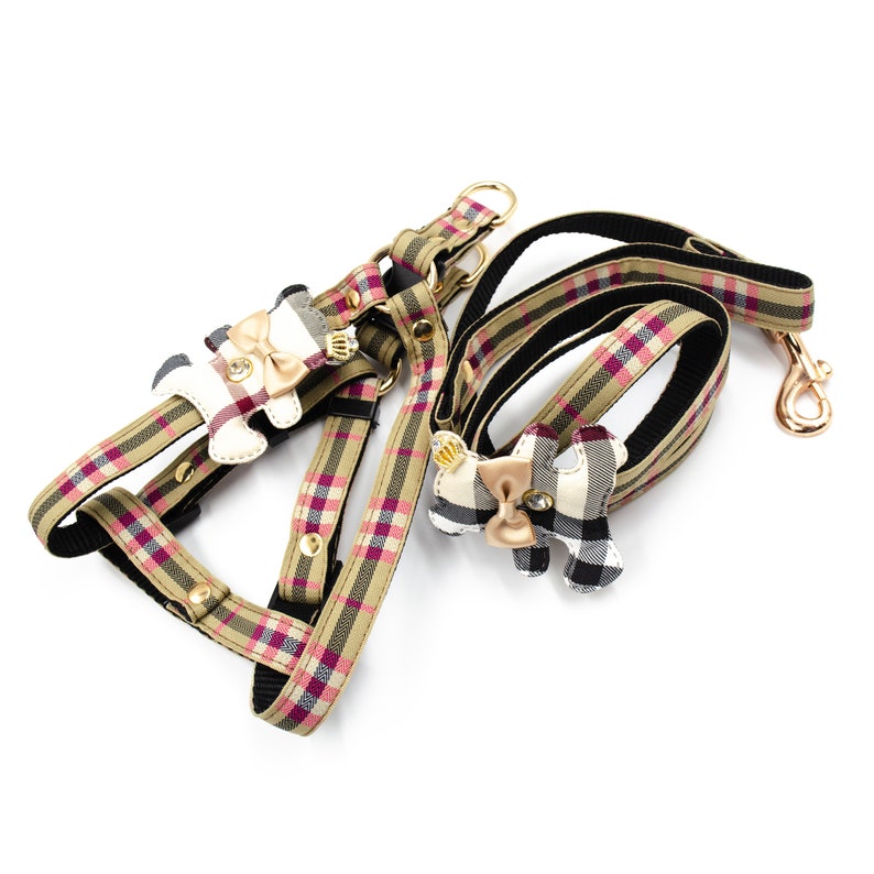 Burberry Style Deluxe Dog Leash e Harness Set per cani Etsy