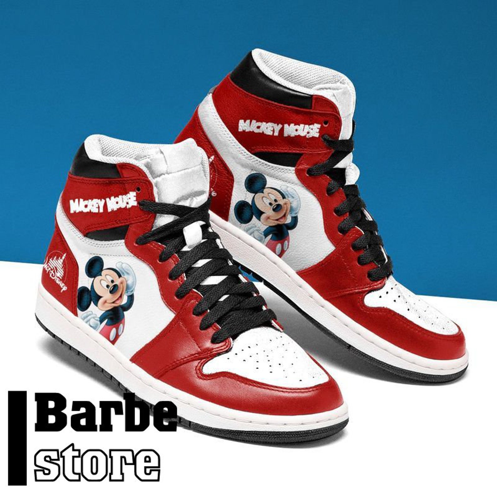 Mickey and Minnie Mouse Disneyland Air Jordan 1 Disney Shoes Etsy