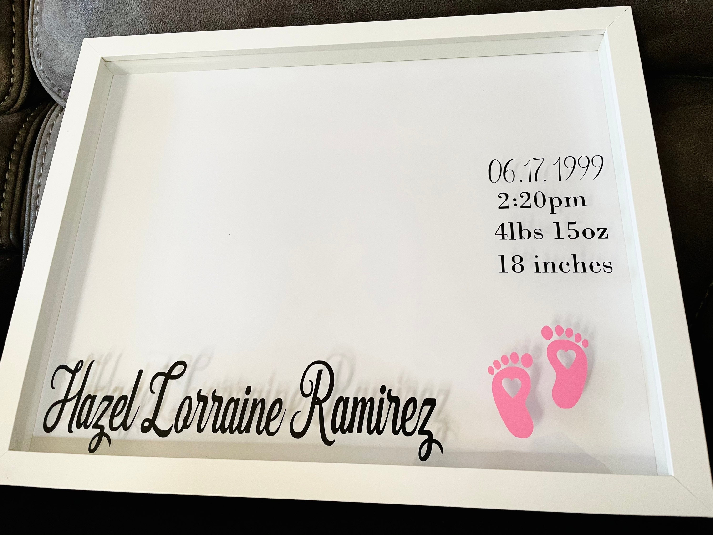 Personalized Shadow Box for Babies Newborns. Great for Gifts Etsy