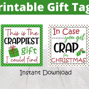 Etichette regalo bavaglio, Download istantaneo, Etichette regalo divertenti, Etichette regalo carta igienica, Idee regalo bavaglio digitali, Regalo più schifoso/Nel caso in cui ottieni etichette schifose