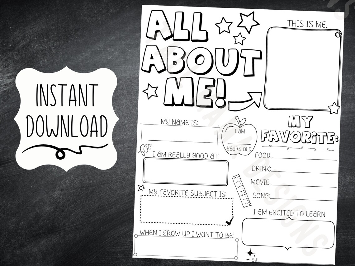 10 All About Me Printable Coloring Pages for Kids: Unleash Creativity and Self-Expression