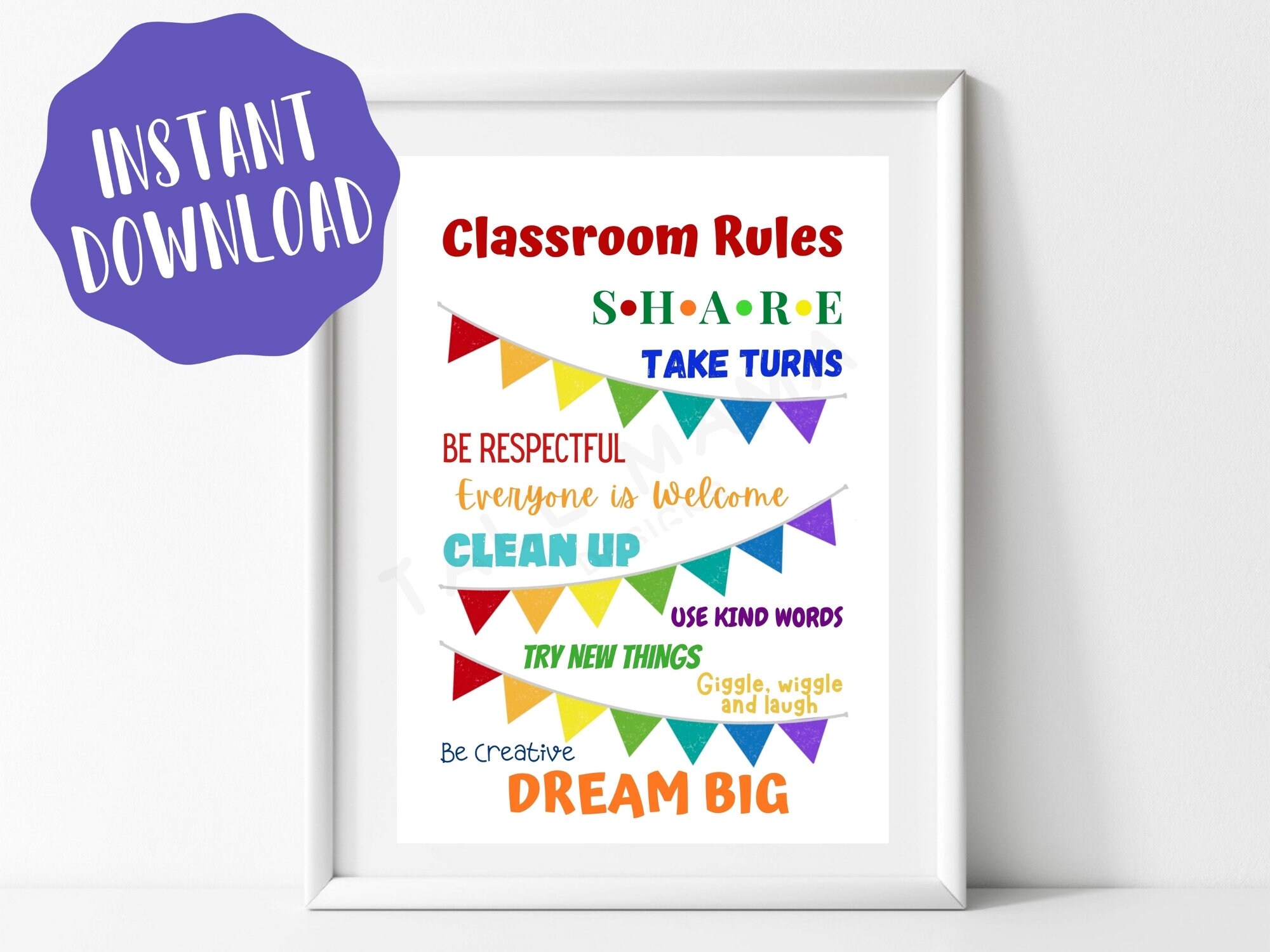 Classroom Rules Printable Homeschool Printable Classroom Etsy UK