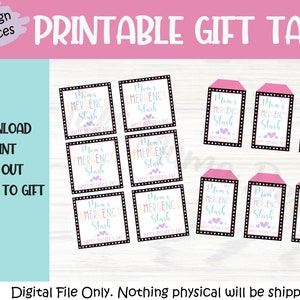 Mom's Emergency Stash Printable Gift Tag, Mother's Day Gift Tag, Candy ...