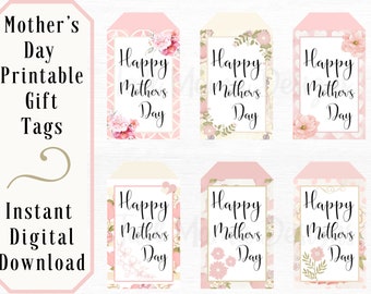 Etiqueta de regalo imprimible del Día de la Madre, Etiqueta del Día de la Madre, Etiqueta de Regalo Digital para mamá, Etiqueta de Regalo del Día de la Madre, Etiqueta de Regalo Feliz Día de la Madre Digital