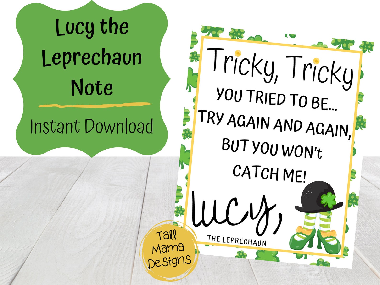 Leprechaun Letter Printable Leprechaun Trap Letter Lucy Etsy