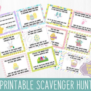 Indoor Easter Scavenger Hunt, Scavenger Hunt Clues, Kids Easter Scavenger Hunt, Scavenger Hunt for Kids, Scavenger Hunt Printable image 2