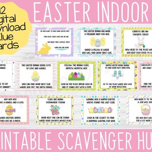 Indoor Easter Scavenger Hunt, Scavenger Hunt Clues, Kids Easter Scavenger Hunt, Scavenger Hunt for Kids, Scavenger Hunt Printable image 1