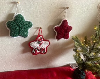 Crocheted Christmas Star Ornaments