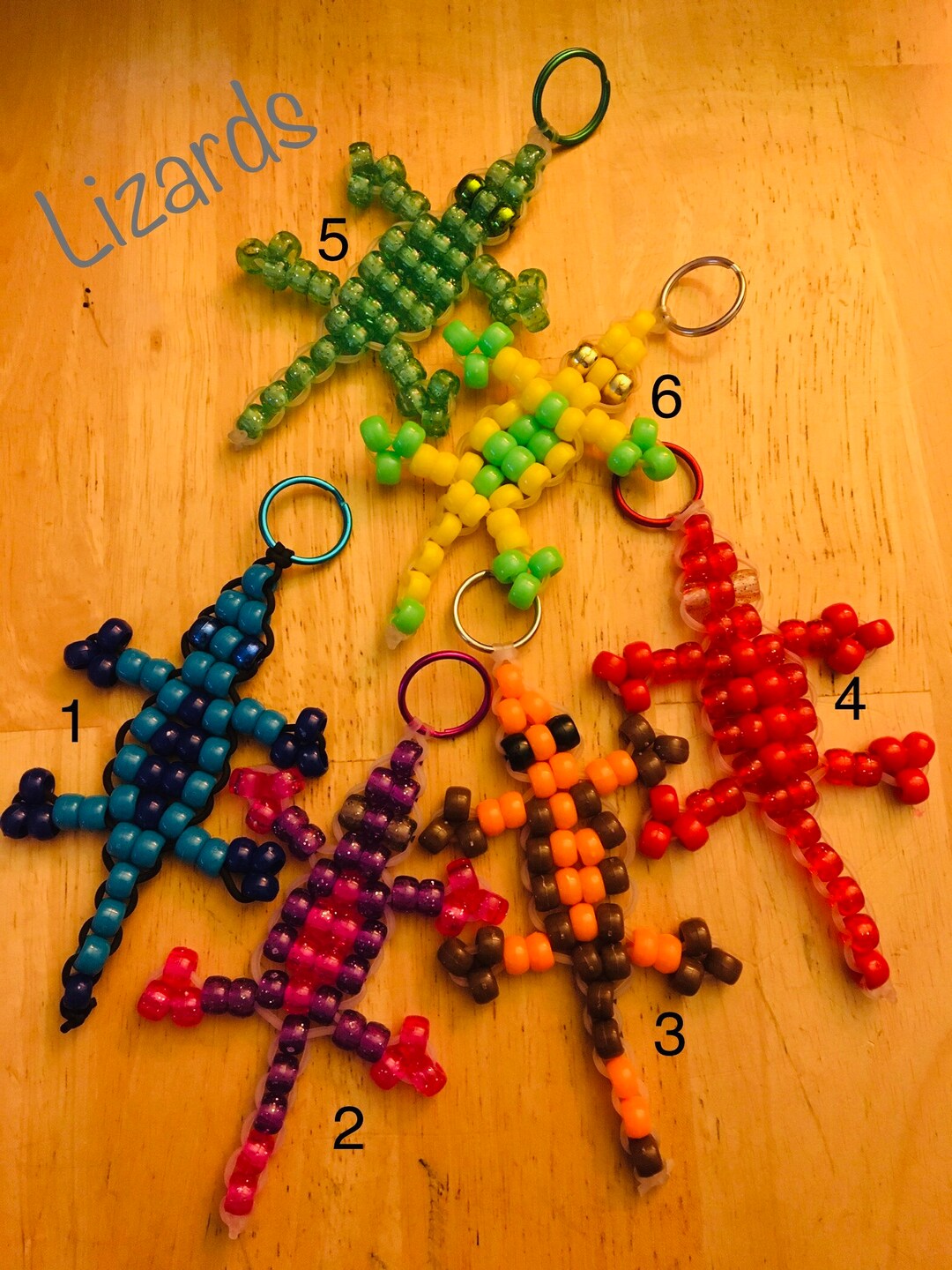 Beaded Alligator and Lizard Keychains Etsy