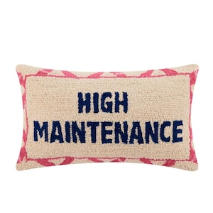 High Maintenance Hook Pillow, Lumbar Throw Pillow