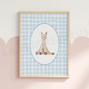 Vintage Lama Nursery Art, Lama Nursery Art, , Vintage Style Nursery Wall Art