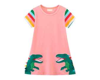 Dinosaur Print Dress - Etsy New Zealand