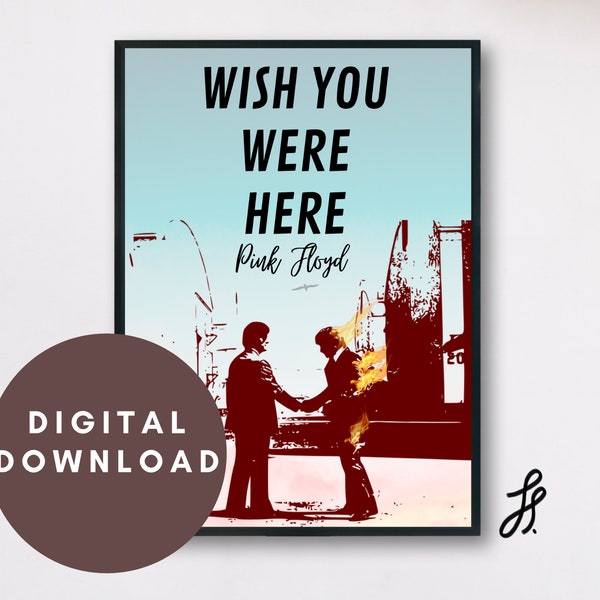 Pink Floyd posters | digital download | wish you were here | png | vector style | music