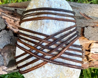 Crowned Hei Matau Lashing - XXL, Zen Rock Wrap, Meditation Stone, Kelp Fiber Wrapped Rock