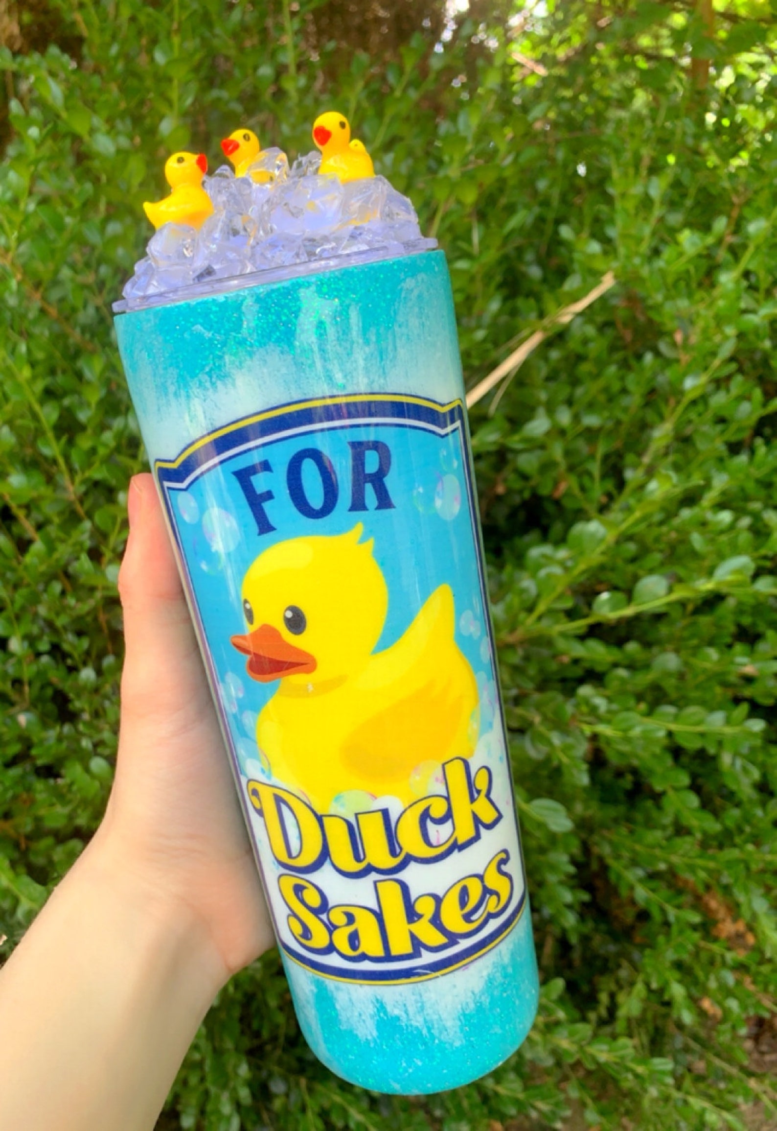 Duck Tumbler Rubber Duck Tumbler Funny Tumblers Glitter Etsy