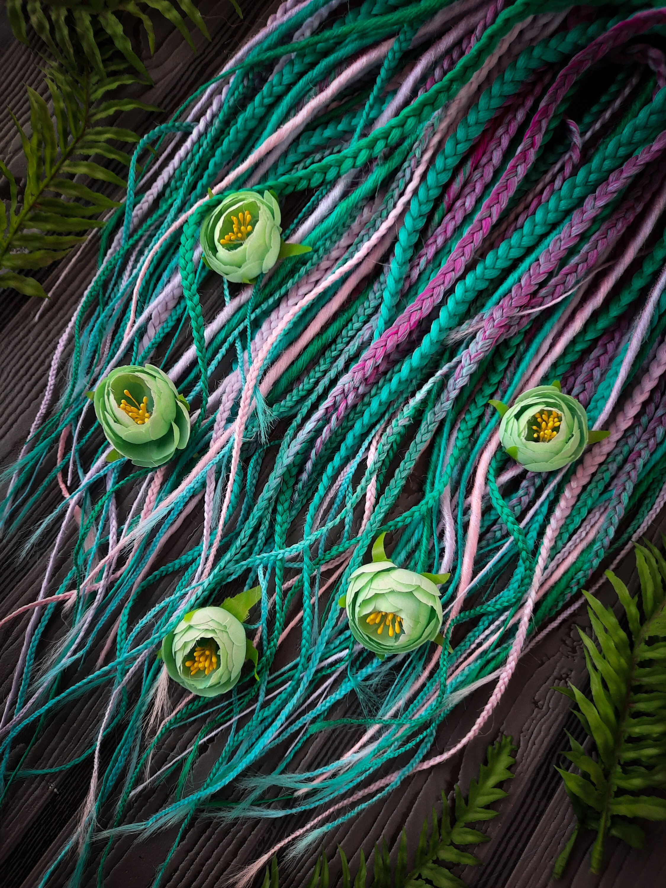 Synthetic Smooth Dreadlocks and Braids Double Ended Extensions Etsy