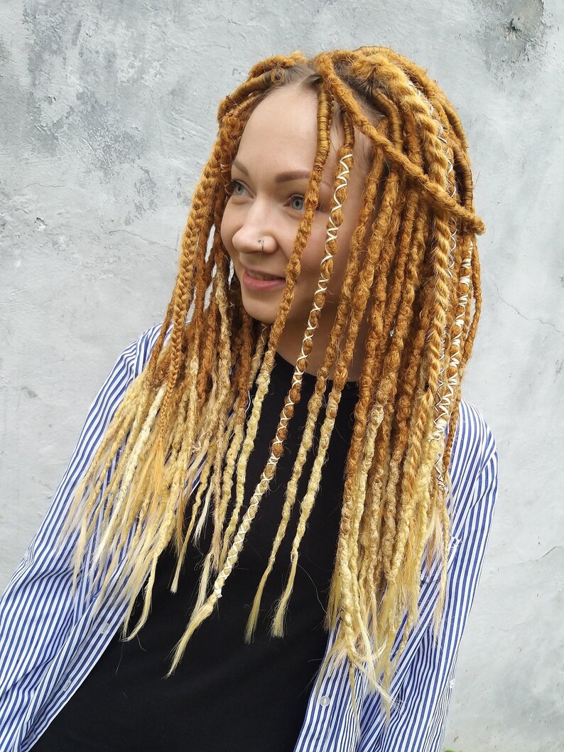 Synthetic Dreadlocks Foxy Copper Textured Ombre Ginger to | Etsy
