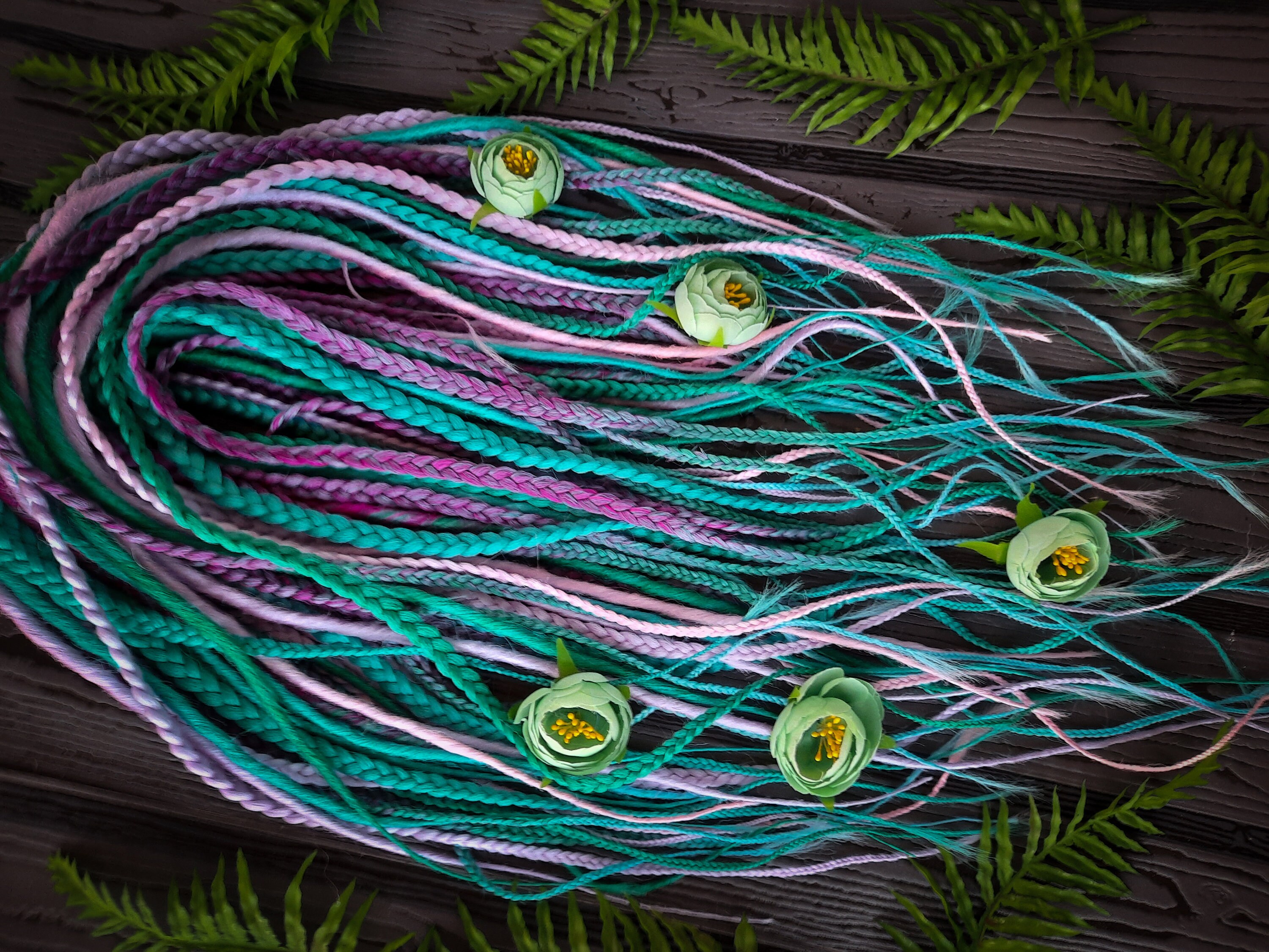 Synthetic Smooth Dreadlocks and Braids Double Ended Extensions Etsy