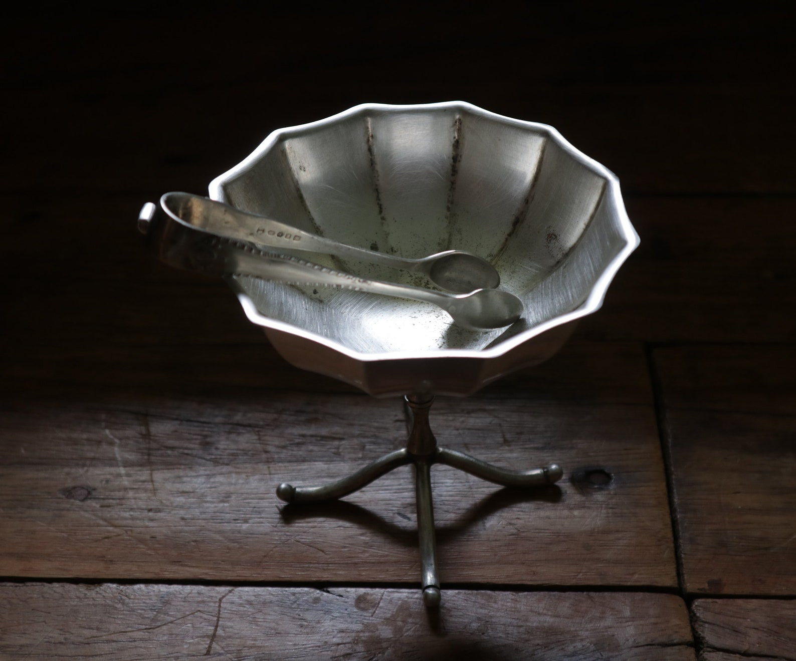 Antique Silver Plated Sugar Bowl with tongs Etsy