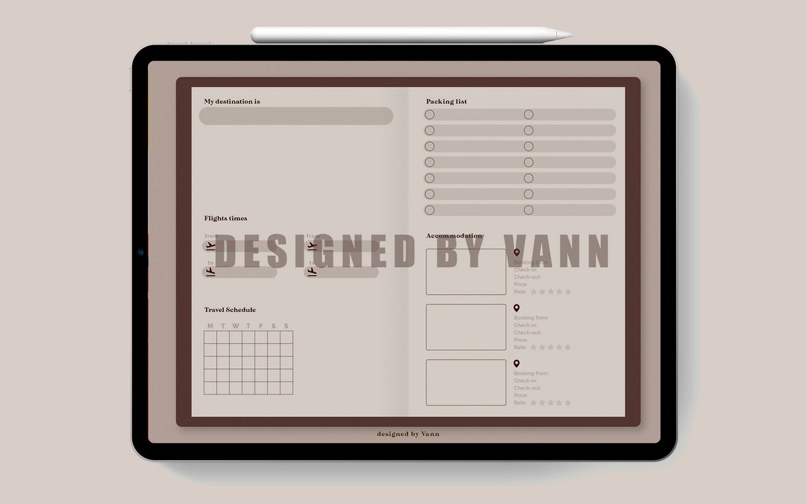 Digital Travel Journal Template for Goodnotes 4 Packs of Etsy UK