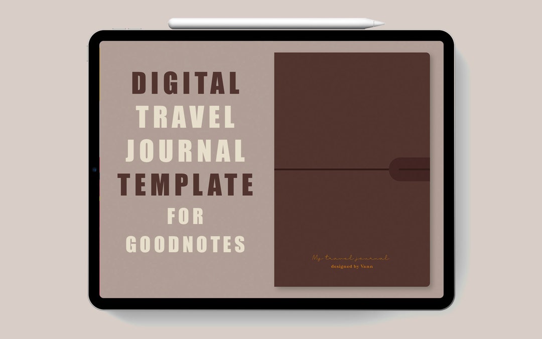 Digital Travel Journal Template for Goodnotes 4 Packs of Etsy